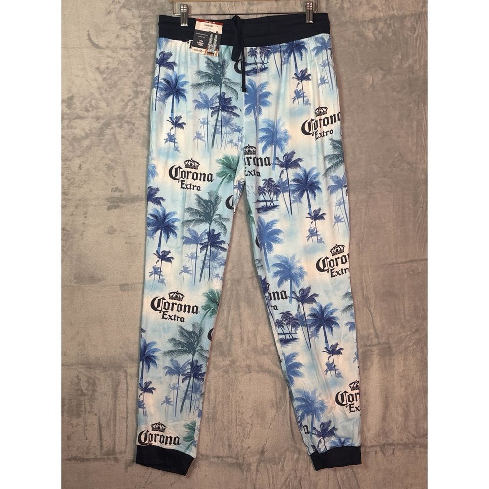 NWT New Corona Extra Mens Tropical Soft Jogger Pants with Pockets